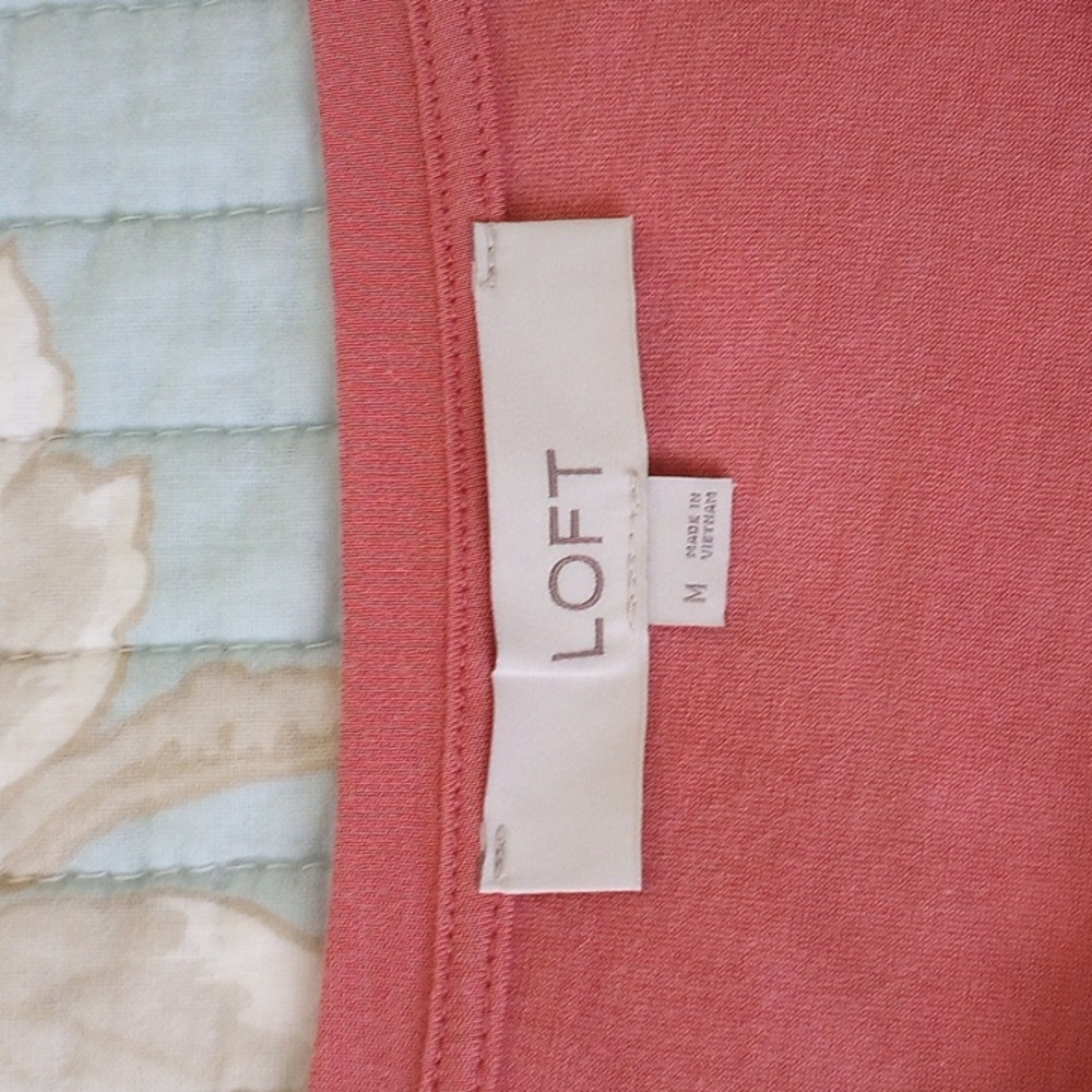 LOFT Boxy T-shirt Salmon Sz M - Picture 4 of 11